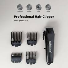 Tagliacapelli/tagliacapelli multifunzionale, pettini guida regolabili multi-misura, ricarica USB, motore silenzioso, testina di taglio fine, design argento/nero. Per il taglio quotidiano/professionale. Per bagno, barbiere, parrucchiere, hotel, viaggi. Regalo ideale (di compleanno) per colleghi, padre, madre, fratelli, sorelle, amici, fidanzato, fidanzata, colleghi, familiari.