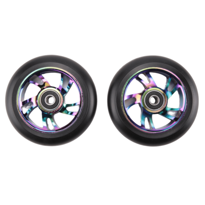 Jeatearly 2Pcs 100mm Scooter Wheels With Abec 9 Bearings Fit For MGP/Razor/Lucky Envy/Vokul Pro Scooters Replacement Wheels