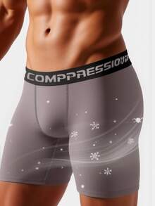 Plus Size Men's Elastic Compression Shorts For Basketball, Swimming, Running, Cycling