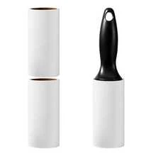 1套带手柄的粘性替换头，配有易于移除的粘性贴纸，可快速去除衣物、家具和地毯上的动物毛发、猫狗毛发、灰尘和绒毛。1卷纸筒内含60张贴纸。 - 彩色 - 查看 7