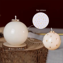 1 قطعة، شمعة كرة عيد الميلاد DIY، شمعة كرة ثلجية عطرية، هدايا عيد الميلاد DIY للأجواء، شمعات ديكور المنزل، زينة المنزل، أجواء احتفالية، هدايا مثالية لديكور غرفة عيد الميلاد