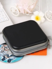 Estuche con 36 ranuras para tarjetas, bolsa de almacenamiento portátil para CD/DVD, diseño a prueba de polvo, adecuado para uso en la oficina y el hogar, preferido por entusiastas de la música y coleccionistas de películas, esencial para viajes, estuche para cargador, accesorios para cámara digital, organizador de cables, organizador electrónico, impermeable para viajes, para tecnología, para mujeres, para hombres