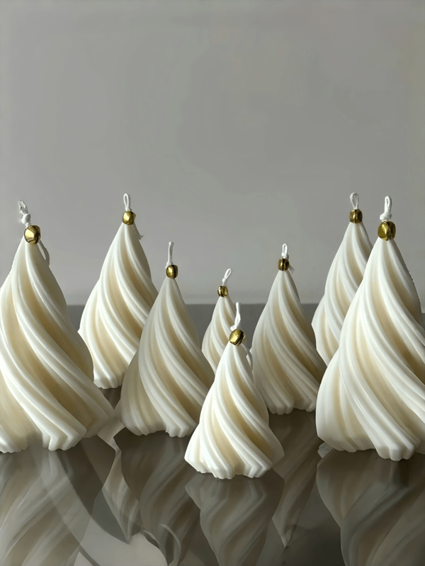 Moldes de Vela de Silicone em Forma de Árvore de Natal 3D, Moldes de Vela de Silicone em Forma de Cone Espiral, Moldes de Vela Geométricos DIY, Molde de Resina Epóxi de Sabão e Cera, Moldes em Forma de Árvore de Natal, para Fazer Velas, Resina, Sabão, Presentes de Natal, Decoração de Casa para Festa de Inverno