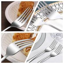 1/3/6/12 Peças Garfos de Sobremesa, 17 cm de Comprimento, Conjunto de Garfos de Pastelaria de Aço Inoxidável, Garfo de Frutas, Mini Garfo de Bolo, Garfo de Aperitivo, Adequado para Uso Familiar, Casamento, Festa, Café, Restaurante, Pode ser Lavado na Máquina de Lavar Louça, Suprimentos para Festa de Natal, Suprimentos para Festa de Halloween - Multicolorido - Visão 4