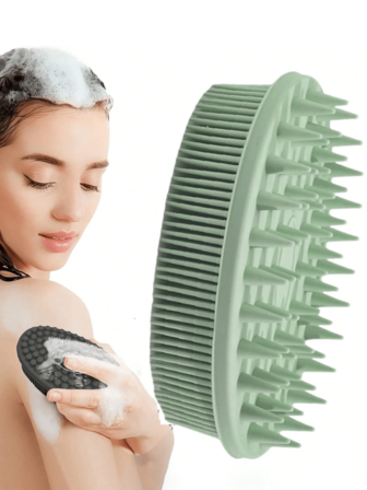 硅胶清洁刷、沐浴按摩刷、洗澡刷、淋浴刷、洗头刷、便携方便、适用于淋浴、硅胶洗发淋浴刷、家用成人双面摩擦沐浴刷、按摩沐浴刷、浴室清洁工具。