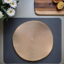 4 Stücke/6 Stücke/8 Stücke runde Tischsets mit abgerundeten Kanten, 6er Set, beige Tischsets hitzebeständig, isoliert, fleckabweisend, geeignet für Dinner, Hochzeit, Party, 6er Tischset-Set kann als Tischsets und Dekorationen verwendet werden, runde Tischsets ideal für Weihnachten, Thanksgiving, Silvester Feiern, Küche, Hotel, Restaurant, Geburtstag, Einweihungsparty, Familientreffen, Hochzeit, Ostern, Innen- und Außenbereich