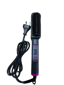 2-In-1 Hair Curler Brush With LCD Display - Quick Styling, Damage-Free, Fashionable Styling Comb, Multi-Function, Ideal Mother's Day/Birthday Gift, Hair Brush - EU C Type Plug(220-240V) - View 8