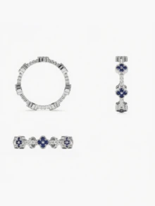 S925 Sterling Silver Colorful Cubic Zirconia Clover Ring, Lucky Four-Leaf Clover Brings Wealth & Fortune, Unique Luxury Jewelry Gift For Women, Birthday/Valentine's Day Present