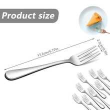 1/3/6/12 Peças Garfos de Sobremesa, 17 cm de Comprimento, Conjunto de Garfos de Pastelaria de Aço Inoxidável, Garfo de Frutas, Mini Garfo de Bolo, Garfo de Aperitivo, Adequado para Uso Familiar, Casamento, Festa, Café, Restaurante, Pode ser Lavado na Máquina de Lavar Louça, Suprimentos para Festa de Natal, Suprimentos para Festa de Halloween - Multicolorido - Visão 7