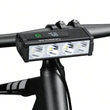 NEWBOLER 2000mAh Aluminum Alloy USB Rechargeable Bike Front Light, Bright Flashlight For Night Cycling