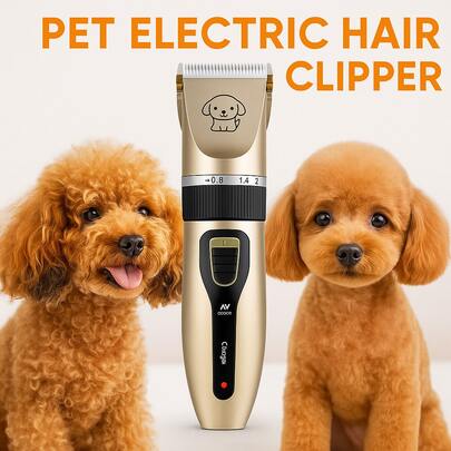 Rasuradora Eléctrica Recargable para Mascotas Perros y Gatos, Máquina de Cortar Pelo Silenciosa con Cuchillas de Alta Precisión Ajustables, Profesional para el Hogar Fácil de Usar