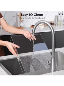 1 pieza Tabla de cortar de acrílico para encimera de cocina, tabla de cortar para encimera, tabla anti-corte, para protección de encimera de cocina, suministros de cocina, accesorios de cocina - Multicolor - Ver 2