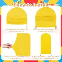 3 Stücke Hochzeit/Geburtstags Party Bogen Hintergrund Abdeckungen, passend für 4ft, 5ft, 6ft Bogen Rahmen, geeignet für Feiern und Geburtstagsfeste (leuchtende Farben)