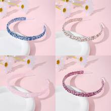 1 pieza Diadema elegante y minimalista para mujer con cristal blanco, rhinestone y brillo, adecuada para el peinado diario, diadema para el cabello como accesorio para el cabello de las mujeres