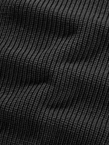 Men's Casual Solid Color Half-Zip Collar Ribbed Knit Sweater, Autumn/Winter, Long Sleeve Top