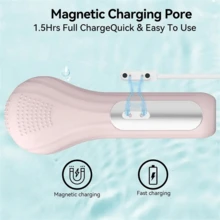 Rechargeable Silicone Facial Cleansing Brush With Heating Massage - Gentle Exfoliation And Deep Cleansing, USB Charging, Available In Pink And Purple