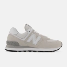 New Balance 574 经典女式运动鞋采用轻质足弓支撑、缓冲泡沫、透气网眼/绒面革鞋面和百搭款式，是健身房、训练、步行、户外和日常穿着的理想之选，灰白色。 - 灰色 - 查看 2