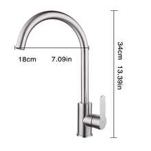 1 Set Of Faucet, Easy To Install, 360 Degree Rotating Nozzle, Convenient For Cleaning Various Corners Of The Basin, Suitable For Single And Multiple Bowl Shaped Sinks In The Kitchen Or Bar - Silver - View 9