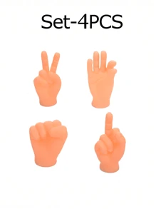 1 件迷你手指，猫宠物玩具，迷你手指手小手，木偶逼真橡胶手，小雕像玩具搞笑手指，用于木偶表演、搞笑表演派对礼物、圣诞节