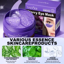 1片保湿葡萄眼膜，滋养水晶凝胶紧致眼周肌肤，减少皱纹，淡化黑眼圈，抗衰老保湿胶原蛋白玻尿酸凝胶眼膜，修复、滋养并紧致眼周肌肤，令其更紧致、更有弹性、更透亮，个人护理眼膜 - 紫色 - 查看 6