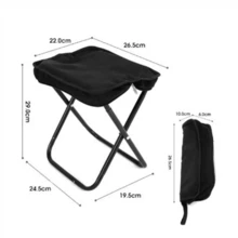 Portable Folding Stool For Camping, Hiking, And Fishing With Carrying Bag, Large Load Capacity