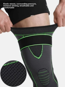 2 PCS Compression Knee Pads Support Sleeve Protector Elastic Kneepad Brace Spring Support Volleyball Running Silicone