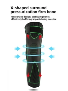 2 PCS Compression Knee Pads Support Sleeve Protector Elastic Kneepad Brace Spring Support Volleyball Running Silicone