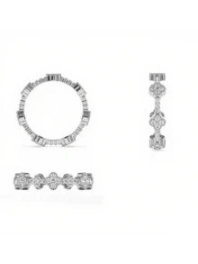 S925 Sterling Silver Colorful Cubic Zirconia Clover Ring, Lucky Four-Leaf Clover Brings Wealth & Fortune, Unique Luxury Jewelry Gift For Women, Birthday/Valentine's Day Present