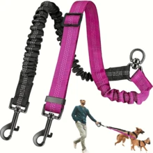 Large Dog Leash Anti-Pulling Retractable Pet Leash, 2-In-1 Design, 2 Colors