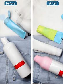 16/12/10/8/4/1pc Leak-Proof Sleeve Travel Containers, Toiletry Lids, Silicone Leak-Proof Tool, Elastic Sleeve Fits Most Bottle Sizes, Colorful Design, Suitable For Men & Women, Travel Essentials, Cruise Essentials, Beach Essentials, Compatible With Travel Organizer - Nhiều màu - Xem 9