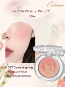 COLORROSE 渐变腮红、闪光腮红粉、高显色度、可混合、闪亮闪光面部腮红、轻盈、柔滑、高光和眼影合一、面部美容化妆品 - 1067春日晨光 - 查看 4