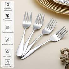 1/3/6/12 Peças Garfos de Sobremesa, 17 cm de Comprimento, Conjunto de Garfos de Pastelaria de Aço Inoxidável, Garfo de Frutas, Mini Garfo de Bolo, Garfo de Aperitivo, Adequado para Uso Familiar, Casamento, Festa, Café, Restaurante, Pode ser Lavado na Máquina de Lavar Louça, Suprimentos para Festa de Natal, Suprimentos para Festa de Halloween - Multicolorido - Visão 6