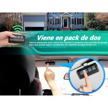Controlador de puerta eléctrica, mando a distancia para abrir la puerta del garaje, 2 mandos a distancia para abrir la puerta del garaje, mando a distancia y comodidad multifuncional en uno - Negro - Ver 7