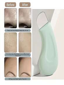 1 件不锈钢黑头去除刮刀，多功能面部按摩清洁工具，面部刷，黑头去除工具 - 彩色 - 查看 2