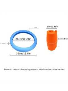 1 件超薄硅胶汽车方向盘套，通用防滑方向盘保护套，轻便防汗 - 彩色 - 查看 6