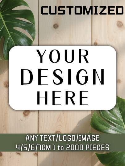 4cm 16-1000pcs Custom Rectangular Stickers | Personalized Stickers | Logo Stickers | Holographic Stickers | Business Stickers | Waterproof Stickers In Any Size | 5/6/7cm | Custom Labels | Postage Labels | Order Stickers | Wedding Stickers | Party Stickers | Birthday Stickers | Halloween, Thanksgiving, Christmas Gifts