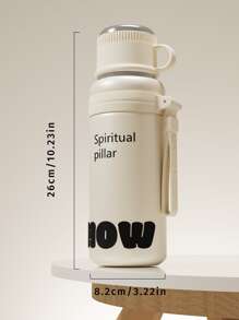 1个27盎司不锈钢保温水瓶，带背带和提手 - 大容量、防漏、便携，适合户外活动、徒步旅行、露营、运动和旅行 - 带盖，可用作水杯，是开学季必备品 - 彩色 - 查看 9