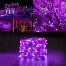 1 Set 20m 200 LED Fairy Lights, Red Color, Battery Powered Copper Wire Fairy String Lights, Silver Wire Lights Suitable For Gifts, Decoration For Bedroom, Christmas, Party, Wedding, Center Decor, Halloween, Bouquet, Yard, 3 Meters/5m/10m/15m/20m (Batteries Not Included)