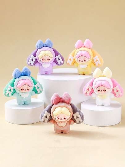 منجلينج - تمثال قطة مخملي جميل للبث المباشر والتفاعل وجهًا لوجه، ديكور طاولة صغير، هدية صغيرة مناسبة لمناسبات مختلفة مثل الحفلات والأعياد وأعياد الميلاد وديكور المنزل DIY، زينة جديدة مبتكرة برأس دب ملون مخملي كرتوني جميل من الراتنج، اكسسوار DIY، ديكور السيارة، ديكور مكتب المكتب، هدية صغيرة مبتكرة، مفاجأة للأصدقاء