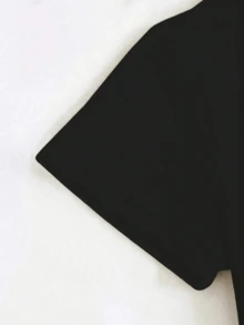 "Viva méxico" cuenta con camisetas estampadas con elementos. Sombreros anchos, rosas, guitarras y otros elementos que transmiten la pasión mexicana. 180G de algodón, ligeramente elástico, cómodo, transpirable y lavable a máquina. Añade un toque exótico a tus viajes diarios - camiseta de algodón para mujer - Negro - Ver 6