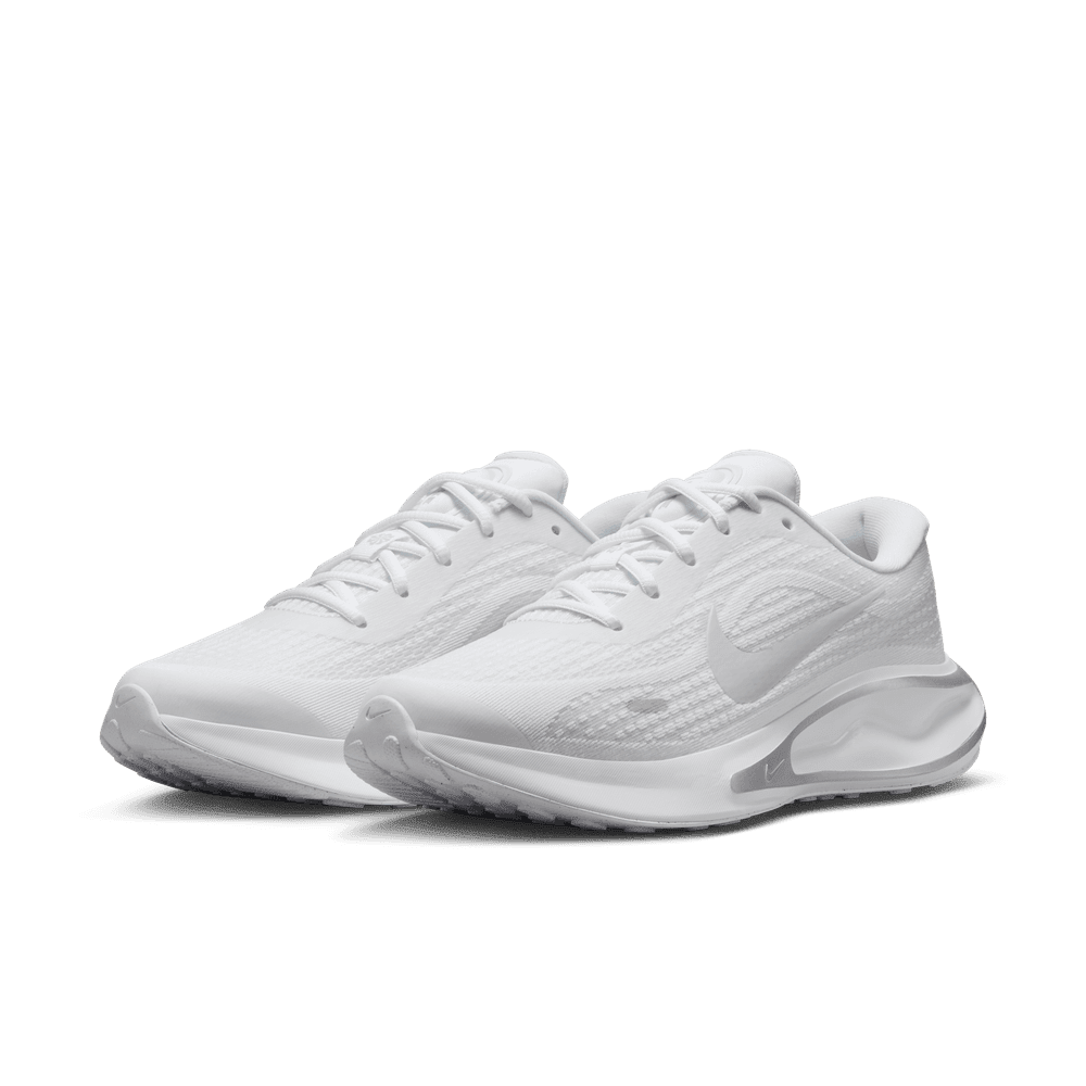 Nike Nike Journey Run Comfortable And Simple Fabric Top Layer Cowhide And Synthetic Leather Shock Absorption Wear-Resistant Breathable Low-Top Casual City Commuter Running Shoes Women's White FJ7765-102
