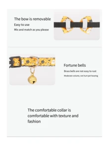 1 pièce Collier pour animal de compagnie avec nœud papillon sur le thème d'Halloween, éléments de vacances en série citrouille et araignée avec cloche, 4 styles de colliers d'Halloween pour chat, nœud papillon ajustable pour les vacances, convient pour les costumes d'Halloween pour animaux de compagnie et la décoration d'animaux de compagnie pour les vacances