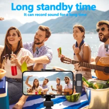 Wireless Lavalier Microphone Compatible With IPhone IPad Lapel Mics Plug-Play 2.4G Ultra-Low Delay Built-In Noise Reduction Chip 8H Working Time For Video Recording Interview Podcast Vlog - TyoeC (for IP15 Above) - View 8