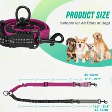 Large Dog Leash Anti-Pulling Retractable Pet Leash, 2-In-1 Design, 2 Colors