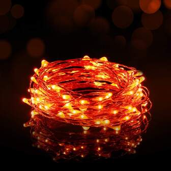 20m/200 LED-ljusslingor, batteridrivna ljusslingor av koppartråd, lämpliga för presenter, dekoration i sovrum, jul, fest, bröllop, mittdekor, halloween, bukett, trädgård, finns i 3 meter/5m/10m/15m/20m (batterier ingår ej)