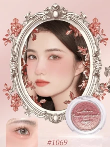 COLORROSE 渐变腮红、闪光腮红粉、高显色度、可混合、闪亮闪光面部腮红、轻盈、柔滑、高光和眼影合一、面部美容化妆品 - 1069櫻花街頭 - 查看 4