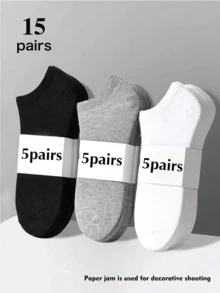 1/9/10/15/30/40 Pairs Solid Color Unisex Socks, Soft And Lightweight Low Cut Ankle Socks For Men And Women