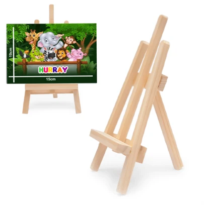 10 Mini Cavaletes Infantil para Pintura, suporte de mesa e lembrancinha0