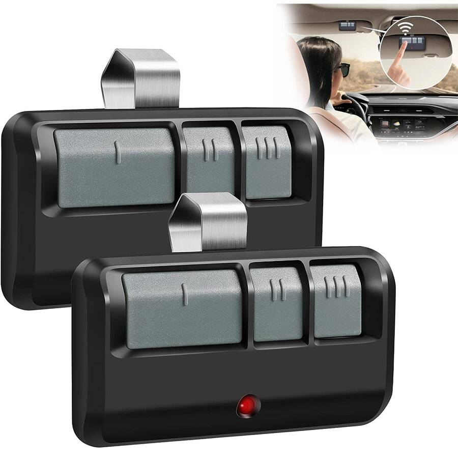 Controlador de puerta eléctrica, mando a distancia para abrir la puerta del garaje, 2 mandos a distancia para abrir la puerta del garaje, mando a distancia y comodidad multifuncional en uno