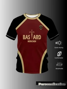 Blue Lock Anime Bastard Munich Football Jersey, Anime Unisex Soccer Jersey, Kaiser 10, ISAG 11 Cosplay Shirt, Anime Gift For Him Or Her, Halloween, Thanksgiving, Christmas And New Year Gifts